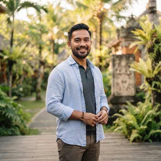 Potret I Gusti Ngurah Bagus Adnyana, Agen Klaster Amerta Padma.